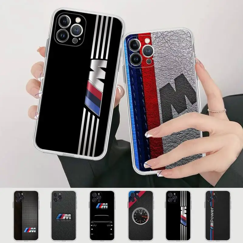 Спортивный автомобиль полосы для BMW роскошный брендовый чехол телефона iPhone 11 12 13