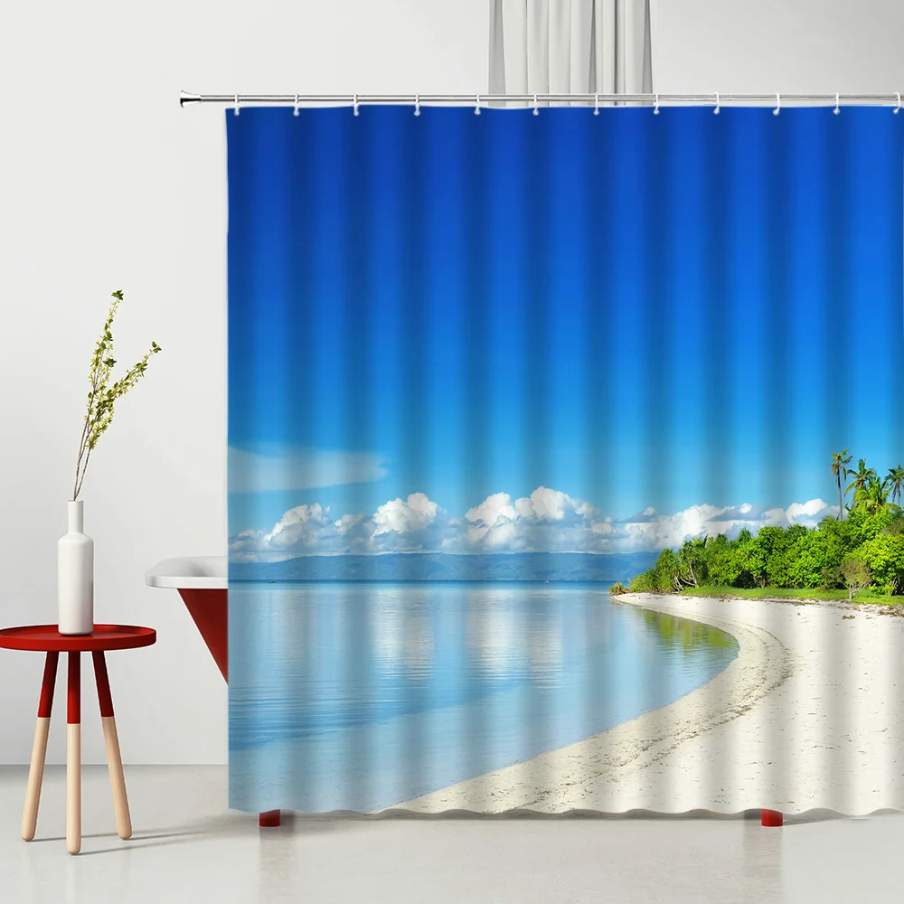 

Cartoon Tropical Desert Plant Print Toilet Kitchen Curtains Rome Decor Bathroom Cuntain Set Bathroom Curtain Cortinas De Baño