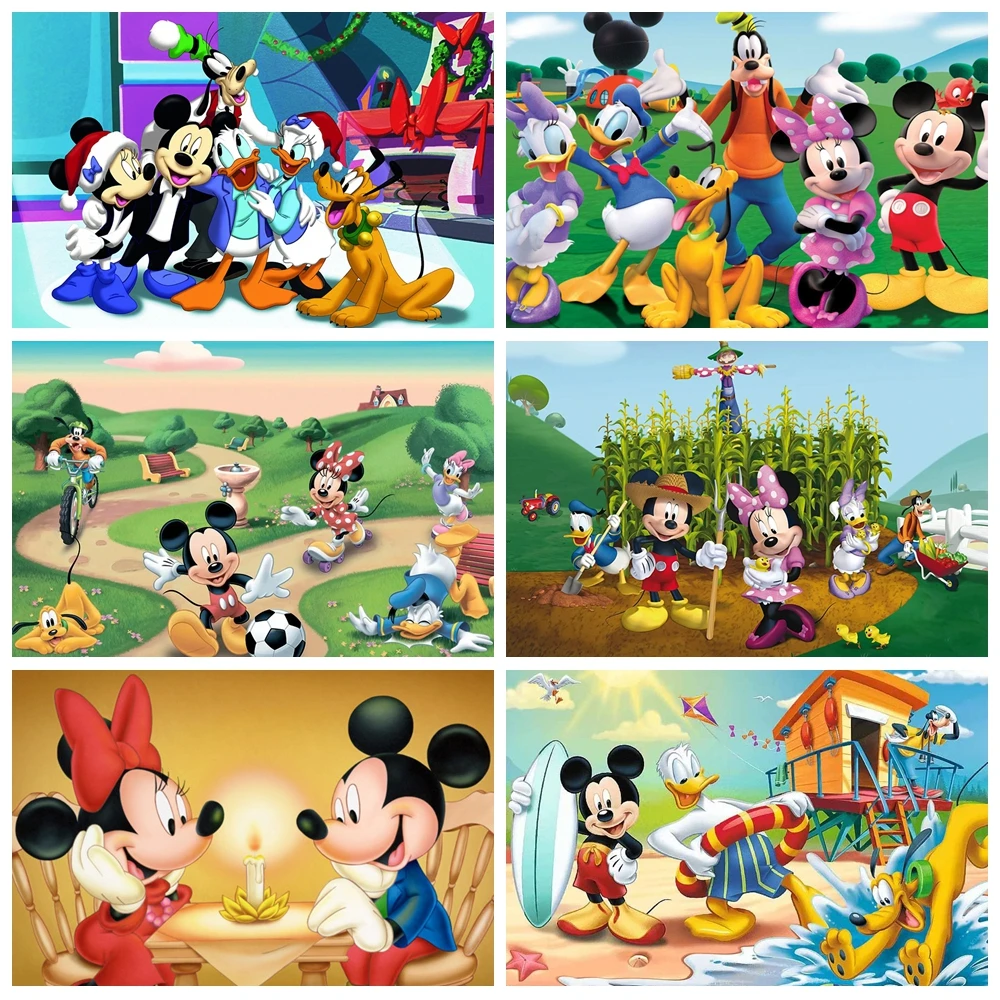 5D алмазная живопись Disney Сделай сам мозаика с персонажами мультфильмов Микки Маус