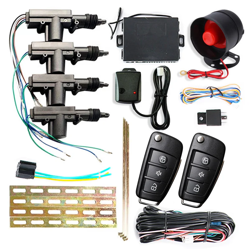 

Automatic Siren Burglar Alarm System Remote Control Automation Central Locking With Car Alarm Unit Electric Motor Door Lock