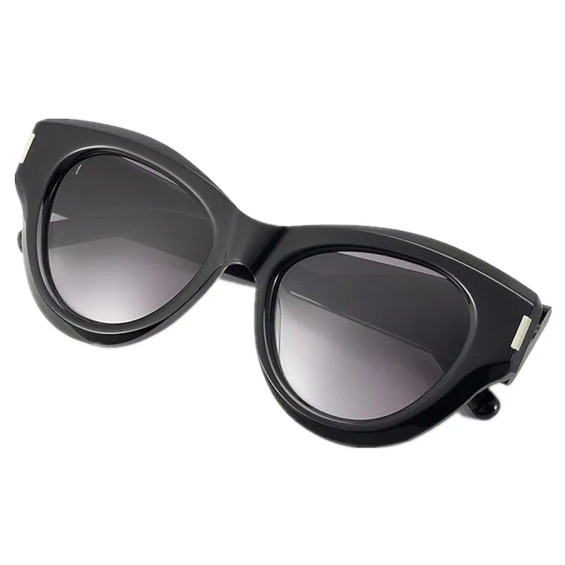 2023 LUD Qua Cateye Sunglasses UV400 for Women 51-18-145 HD Gradient Goggles Imported Acetates Fashion Model Star Style for Pres