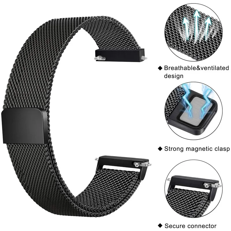 20mm 22mm strap For Samsung Galaxy watch 4 classic active2 40mm/44mm/46mm Gear S3 Magnetic bracelet for Galaxy watch 5/5pro band images - 6