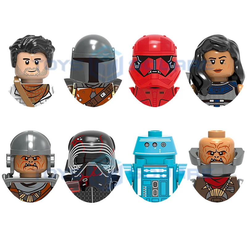 

Robot Sith Storm Trooper The Mandalorian Raider Poe Dameron Kyle Ren Cara Dune Model Building Blocks MOC Bricks Set Gifts Toys