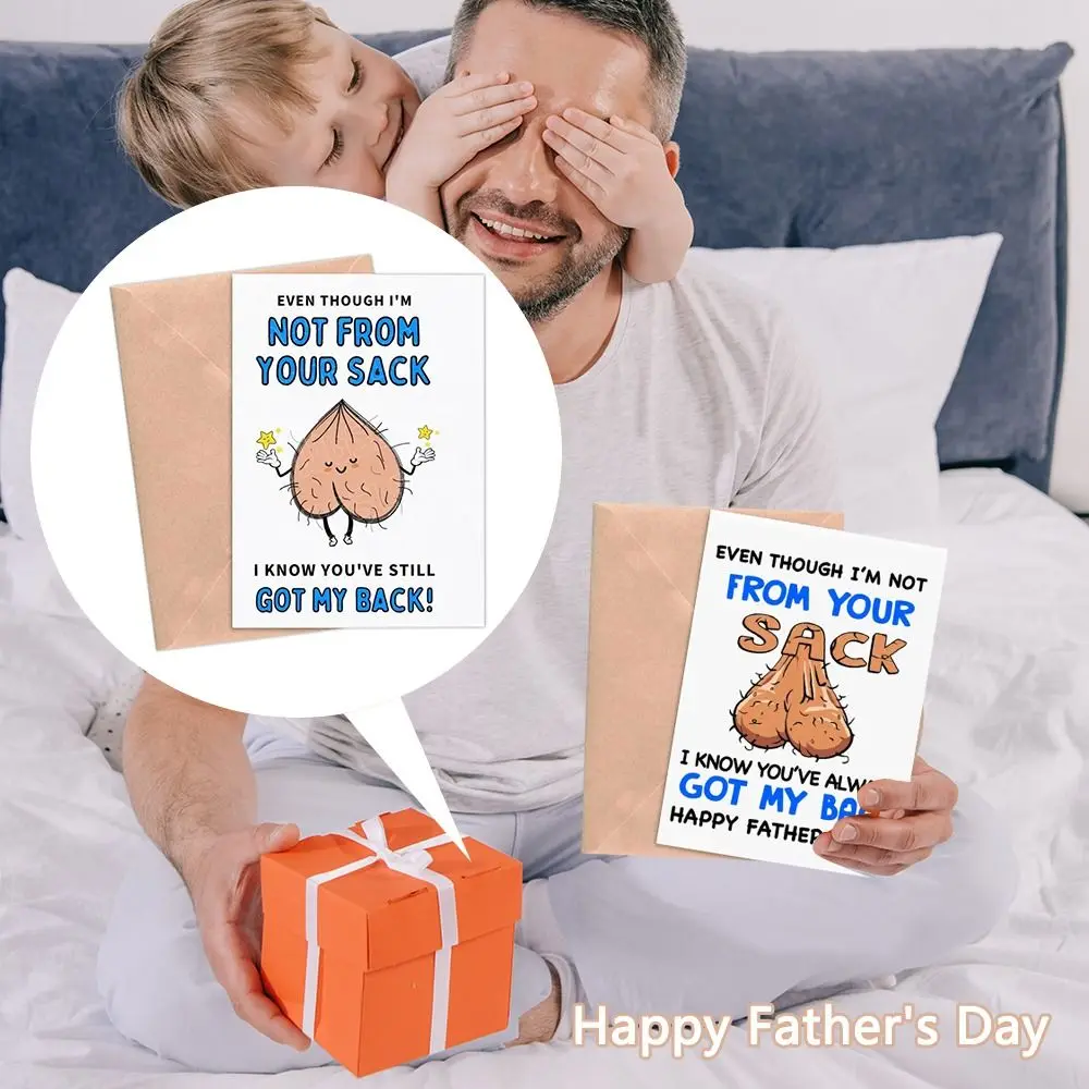 

New Fashion Creative New Design Father's Day Funny Bonus Dad Rude Greeting Cards Stepfather Greeting Card
