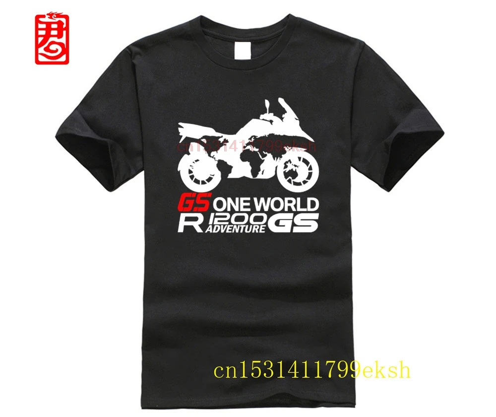 

Новинка 2023, Повседневная футболка, футболка немецких мотоциклов R1200GS, GS1200, приключения, один мир, один 1200, футболка, размер S-3XL