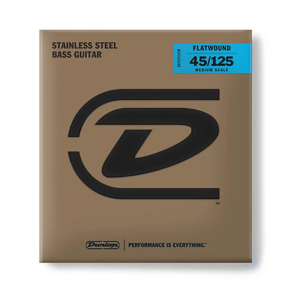 Flatwound Medium Scale Комплект струн для 5-струной бас-гитары сталь 45-125 Dunlop DBFS45125M |