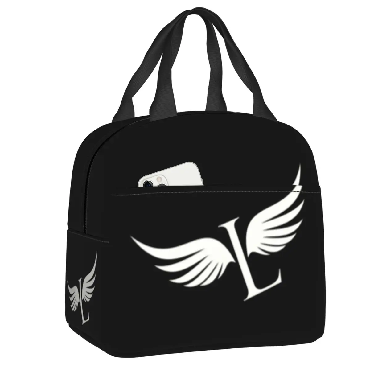 

Lucifer Wings Logo Insulated Lunch Bags for Women Morningstar Devil Portable Cooler Thermal Bento Box Outdoor Camping Travel