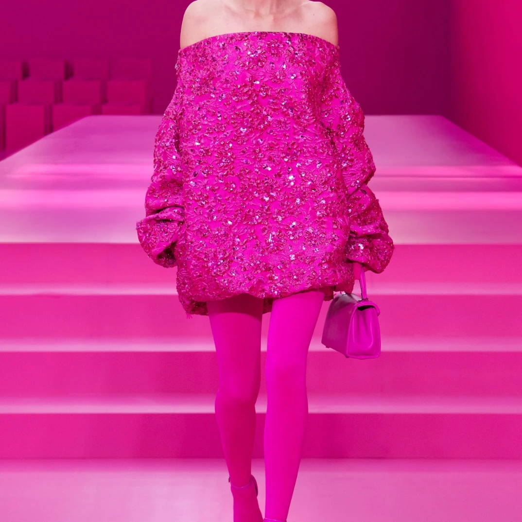 

Женское жаккардовое платье, роскошное розово-красное платье ручной работы с бисером и открытыми плечами, 2022