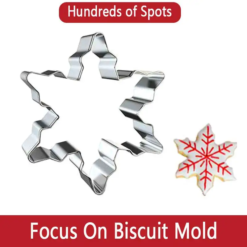 

Christmas Snowflake Cookie Plunger Cutters Fondant Cake Mold Biscuit Sugarcraft Cake Decorating Tools Baking Accessories