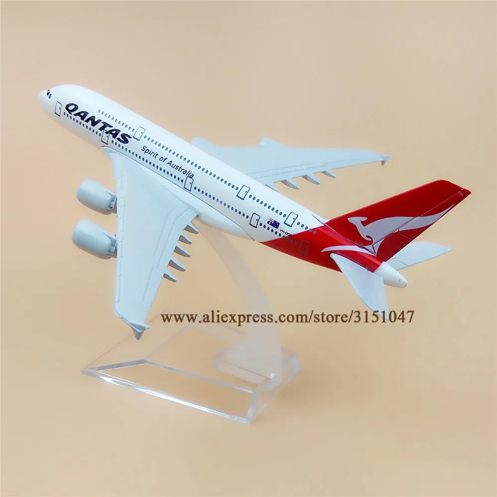 

16cm Air QANTAS Spirit Of Australia A380 Airbus 380 Airways Airlines Metal Alloy Diecast Airplane Model Plane Aircraft Kids Toys