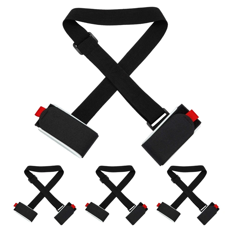 

Strong And Thick Ski Straps 4 Packs Ski Carrier Strap Adjustable Shoulder Carrier Lash Handle Straps For Adults Kids