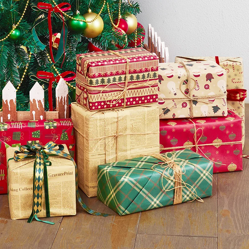 Новые рождественские украшения подарочная коробка цветная рождественская елка