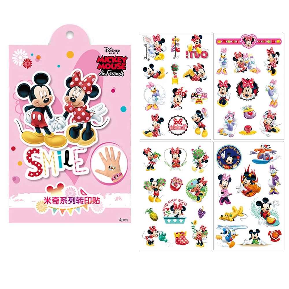 

Mickey Mouse Sticker Disney Princess Sofia Unicorn Frozen Cartoon Sticker Marvel Avengers Tattoo Stickers Girls Gift 4pcs/set