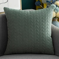 quilting velvet pillowcase wave pattern cushion cover 4545cm decorative pillows for sofa living room funda cojin dakimakura