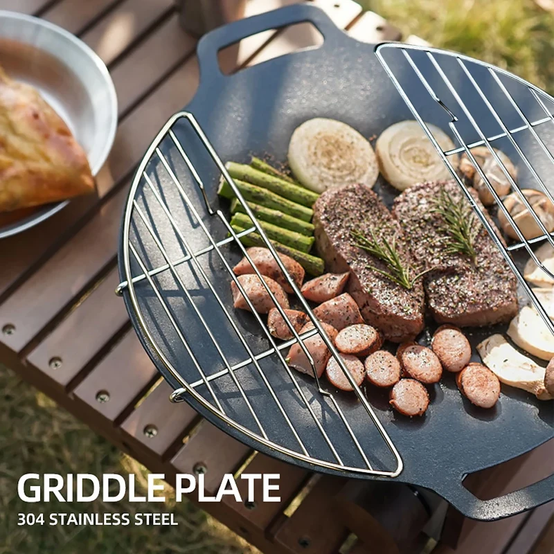 Уличный Стиль Гриль Для Барбекю Из Нержавеющей Стали Антиклейкая Сковорода