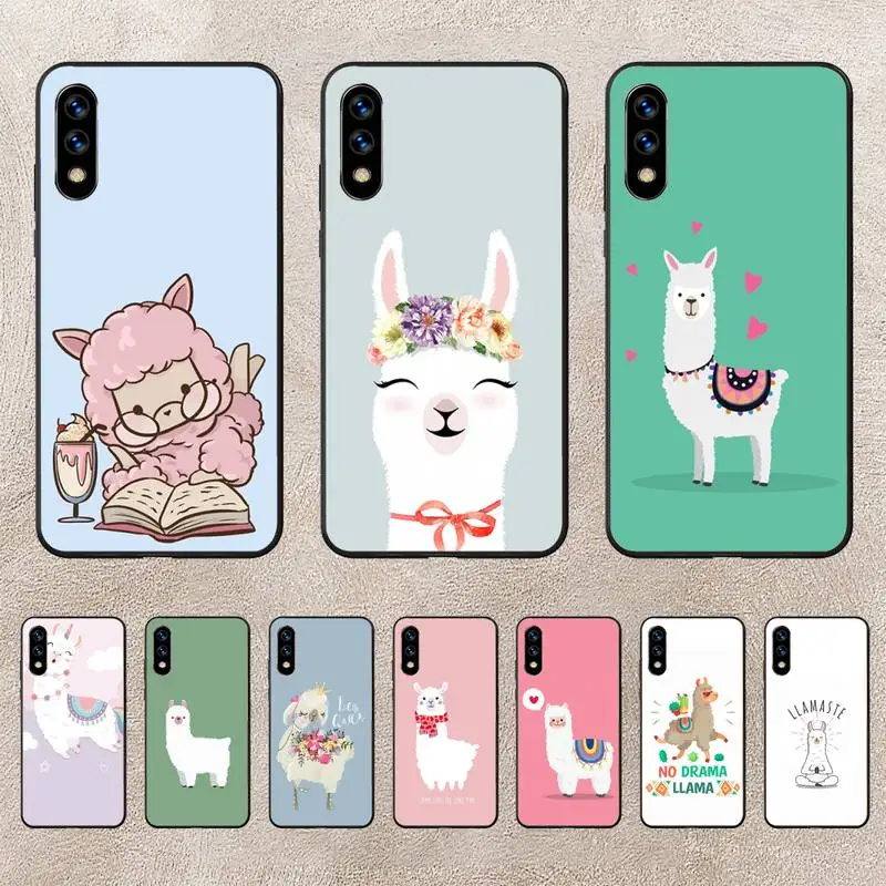 

Kawaii Cute Llama Alpaca Animals Cartoon Phone Case For Huawei G7 G8 P7 P8 P9 P10 P20 P30 Lite Mini Pro P Smart Plus Cove Fundas