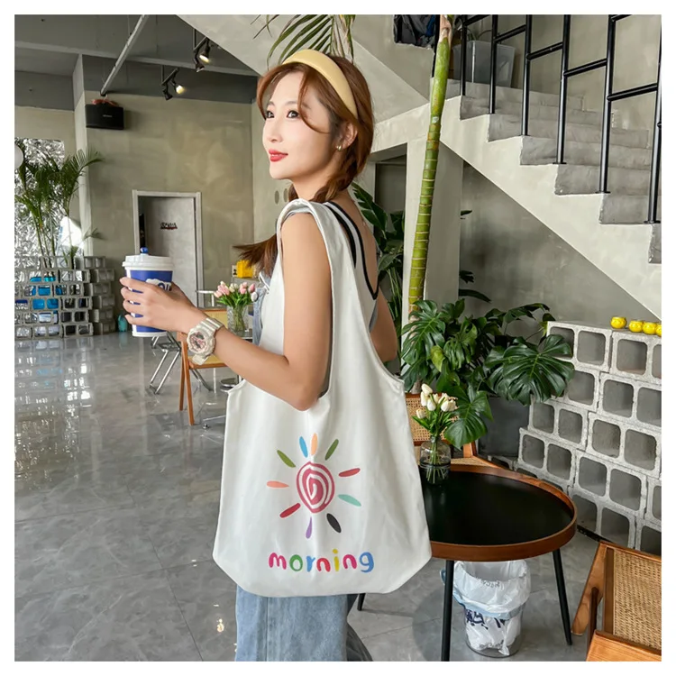 Japanese Korean Harajuku Handbags For Women Fashion Illustration Design Tote Bag Canvas Handbags Daily Shopping Shoulder Bag