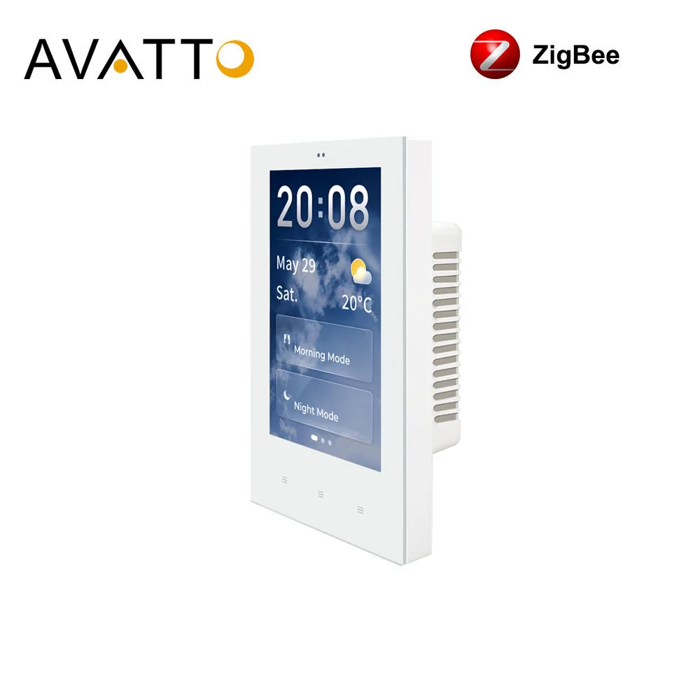 

Переключатель AVATTO Tuya ZigBee, интеллектуальная Сенсорная панель Центрального управления по стандарту сша и Бразилии, встроенный Zigbee Hub