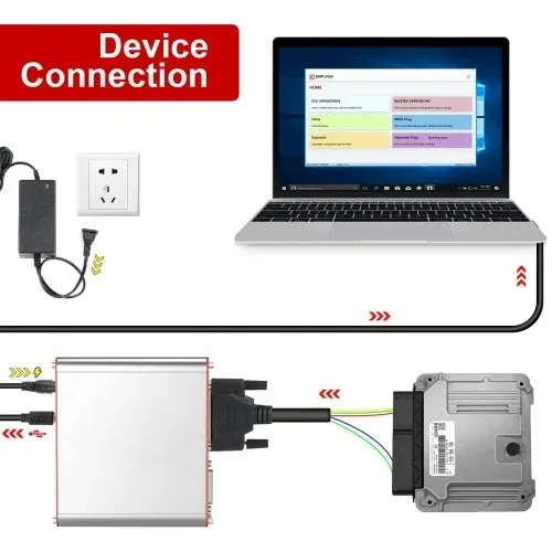 Фото Программатор блока управления двигателем PCMtuner ECU с 67, предварительно загруженными модулями для автомобильной настройки №4