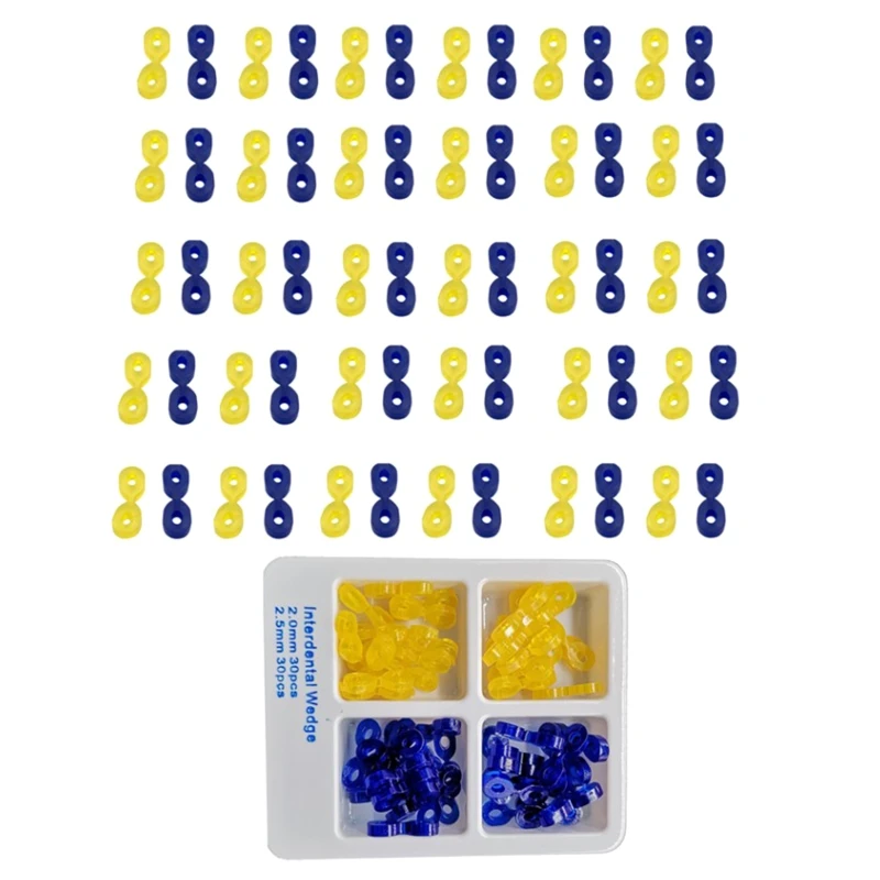 

60Pcs Dental Tooth Seperator Elastic Rubber Fixing Wedges Dental Wedge Matrix Matrices Dentist Accessories Drop Shipping