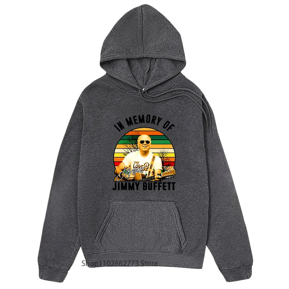 

Jimmy Buffett Hoodies Me/ Women Thanks for The Memories Print Sweatshirt Female/Male Clothes High Street Streetwear Unisex Tops