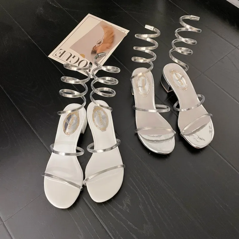 

Босоножки женские на высоком каблуке, удобные Модные прозрачные туфли на шпильке, пикантные сандалии с ремешком сзади, бежевые, лето 2022
