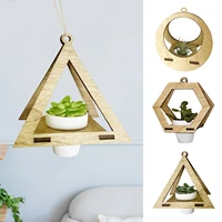 plant hangers shelf boho wall mounted wooden plants hanger with rope boho air plants containers natural flower plant pots shelf