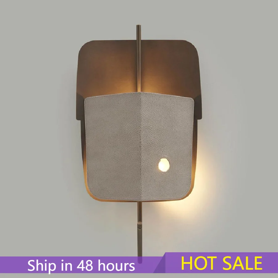 

Creative LED Wall Lamp Postmodern Bedside Bedroom Leather Wall Light Aisle corridor Designer Art Lighting Fixtures AC90V - 260V