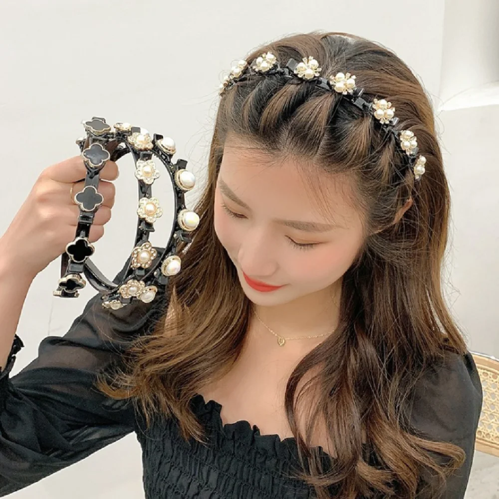 

Double Bangs Hairstyle Make Up Hairpins Headbands Thin Plastic Hair Bands Clips Braided Hair Tools for Women Styling Accessories