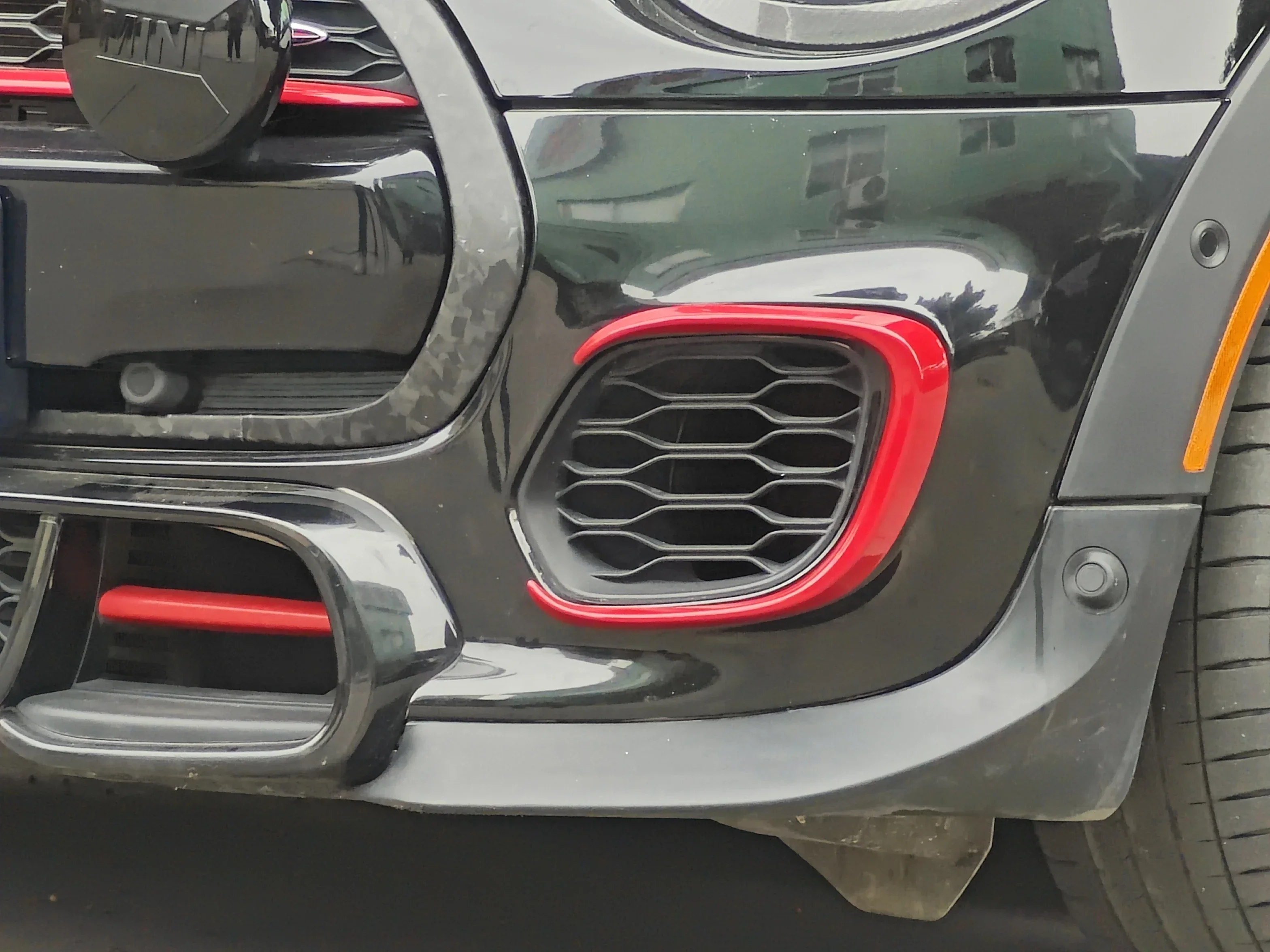 Для Mini Cooper JCW F55 F56 F57 2014-2021 2 шт. стильная наклейка на автомобильный передний бампер