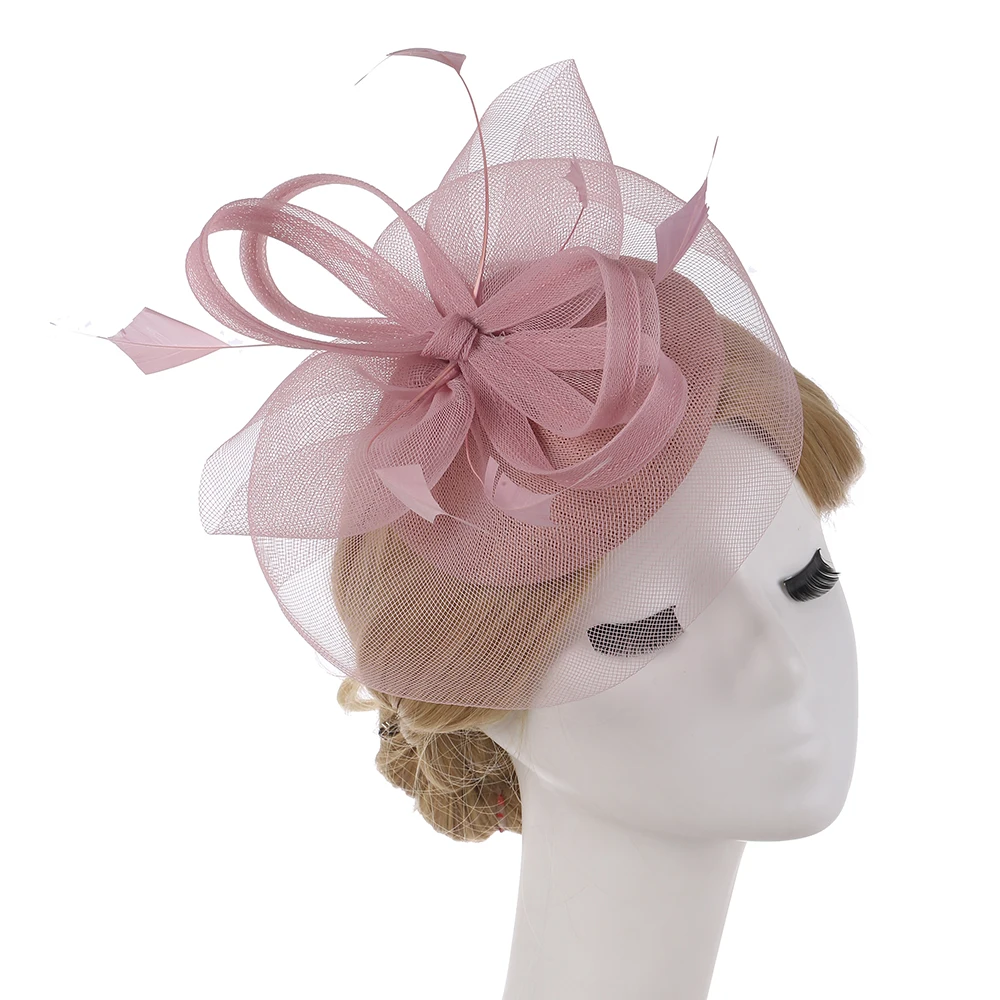 Вуалетка шляпа для женщин ободок волос Свадебный коктейльный сетчатый цветочный