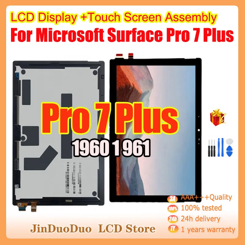 Pantalla LCD táctil de 12,3 pulgadas para Microsoft Surface Pro 7 Plus Pro7, 1960, 1961, pieza de repuesto