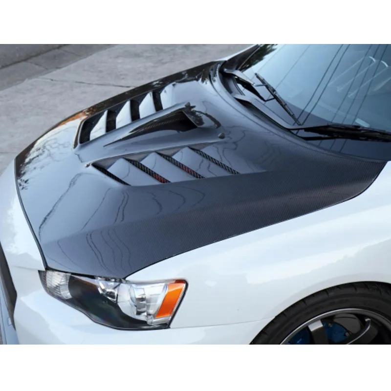 Фото Подходит для Mitsubishi Evolution EVO10 Yishen X, модифицированный капот двигателя Varis из углеродного волокна №2