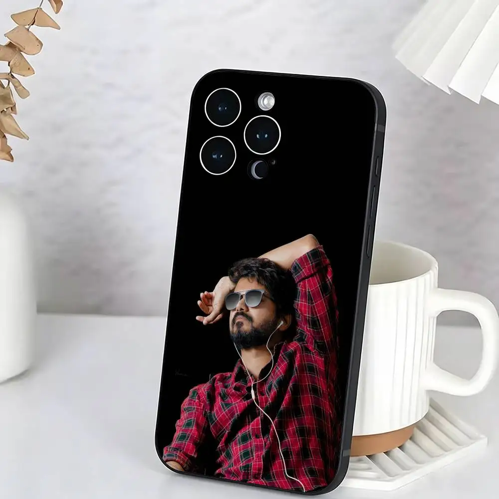 Чехол для телефона Classic Actor Thalapathy Vijay для iPhone 17, 16, 15, 14, 13, 12, 11 Plus, Pro Max, XS, мягкий черный чехол (art.: 3920dbb027fec) - 3920dbb027fec
