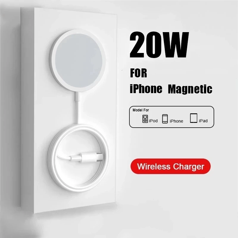 20W Magnetic Wireless Charger For iPhone 14 13 12 11 Pro Max USB C Fast Charge For iPhone 12 mini XR X XS MAX 8 Plus Accessories