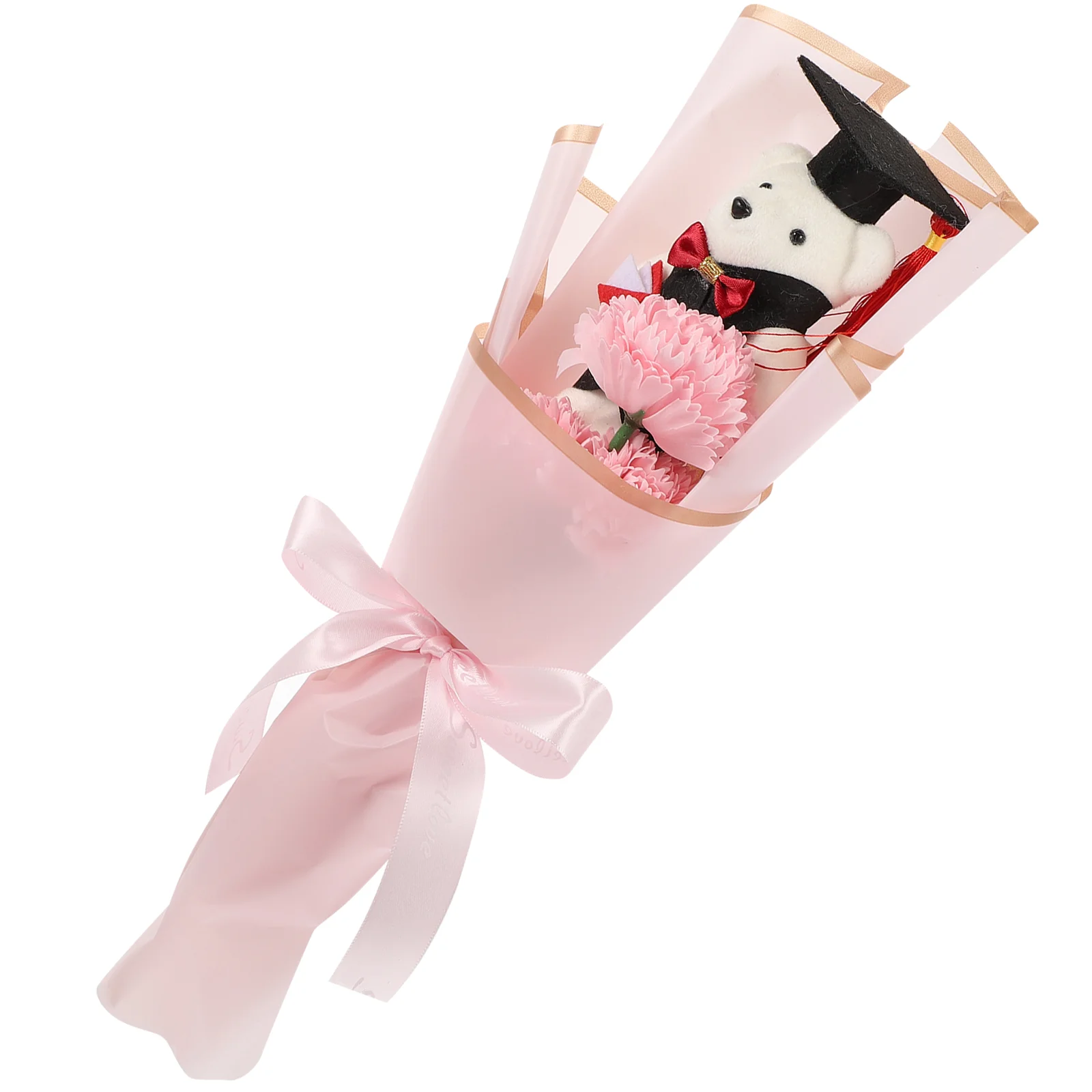 

Rose Bouquet Plush Graduation Bear Graduation Artificial Bouquet Graduation Plush Bouquet Bear Flower Bouquet