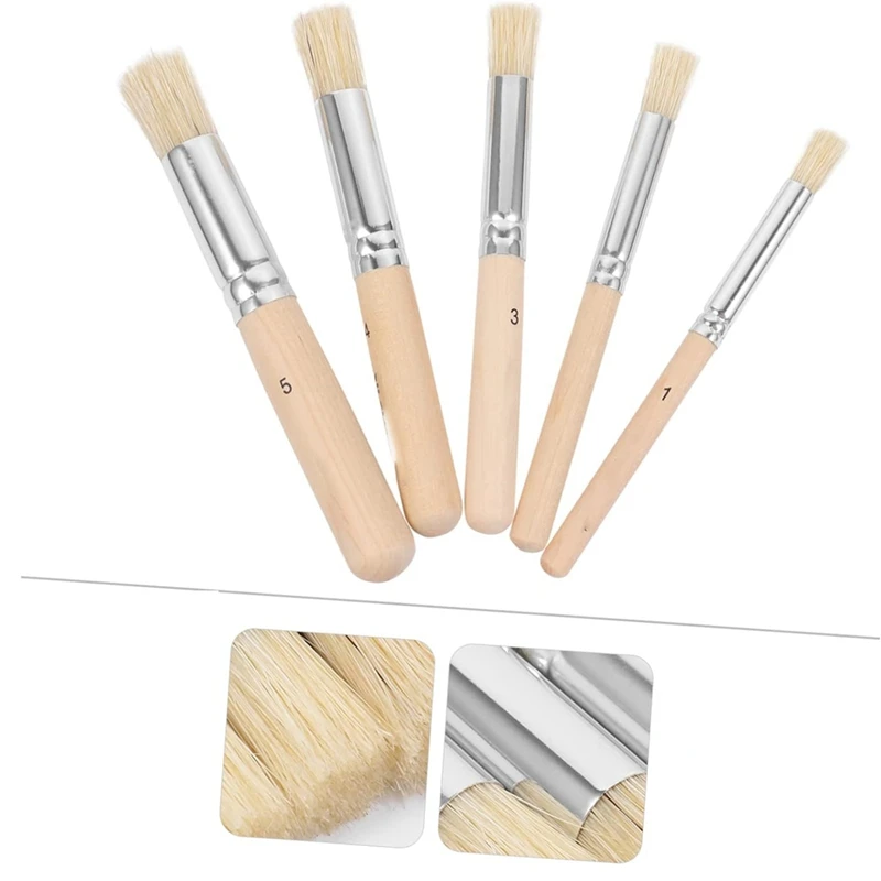 5 шт. кисти для рисования из натуральных шаблонов кисть дерева ремесла