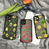 peach pineapple avocado banana fruit phone case matte transparent for iphone 11 12 13 7 8 plus mini x xs xr pro max cover