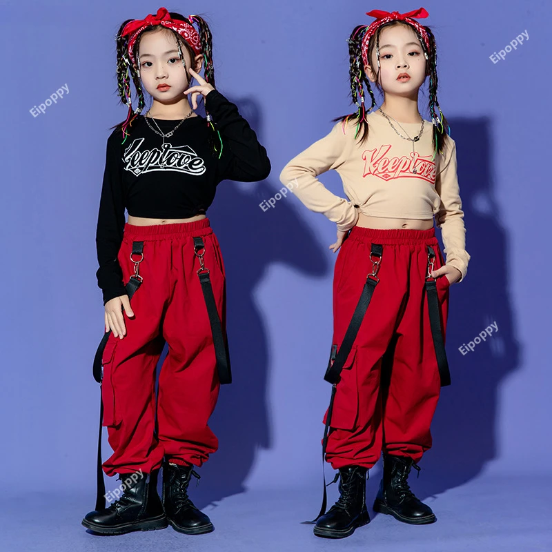 Свитшот женский в стиле хип-хоп уличные танцевальные брюки-карго Детская уличная