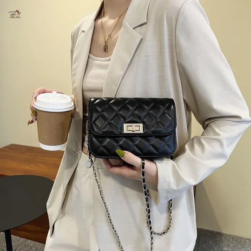 

Women's Shoulder Bag Pu Material Chain Designer Diamond Lattice Fashion Small Crossbody Bags for Women Wholesale