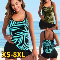 new women plus size tankini sets swimsuit women sexy two pieces bikini swimwear monokini 2022 summer beach bathing suit 8xl