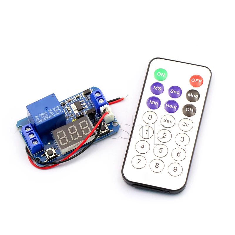 

Infrared remote control full function LED digital display timing relay module delay relay (send remote control)