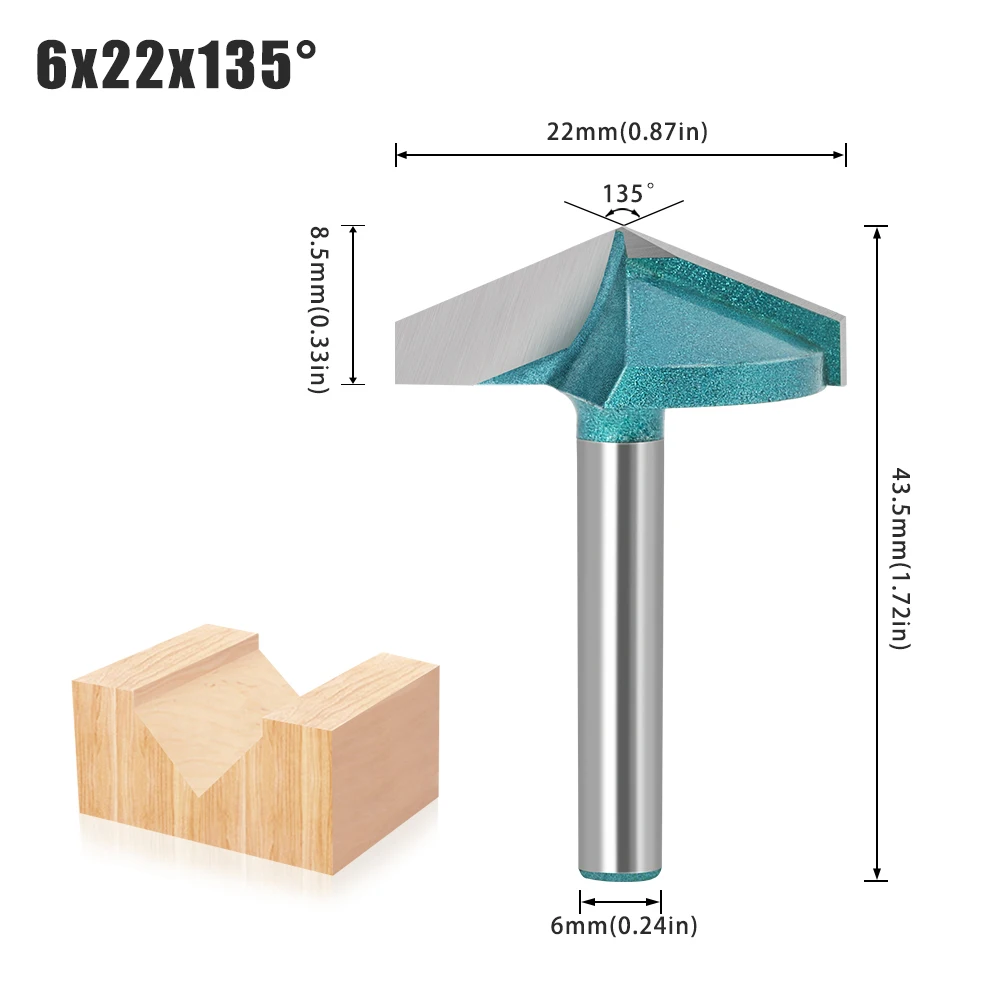 

3D V-образная фреза RCT 6 мм