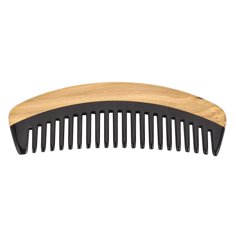 

Гребень для волос-деревянная расческа с широкими зубьями для распутывания вьющихся волос-без статического сандалового дерева искусственная для мужчин и женщин