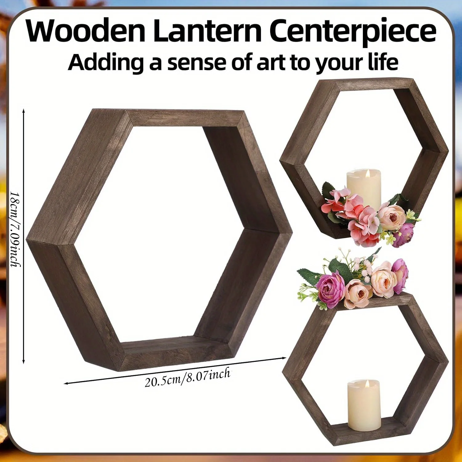 

Шестиугольная деревянная настенная полка