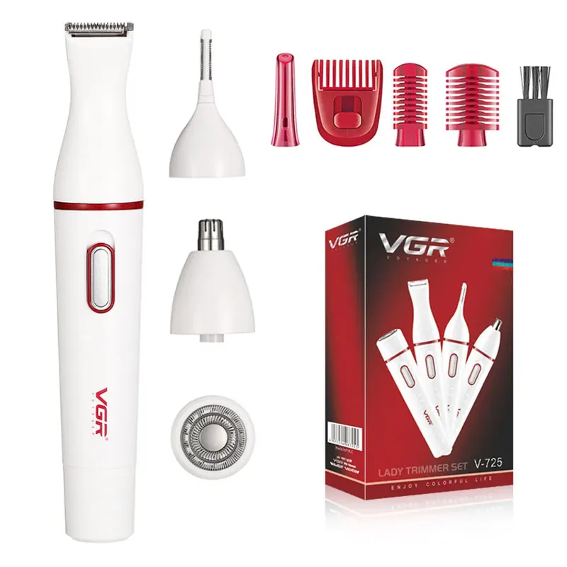 

Комплект триммера для бикини 4 в 1, прецизионное электрическое средство для удаления волос на лице, Женская бритва, микро-эпилятор, машинка для бритья лица и тела для мужчин