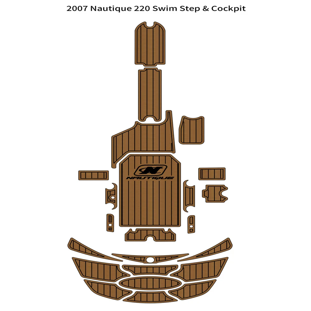 

2007 Nautique 220 Swim Platform Cockpit Pad Boat EVA Foam Teak Deck Floor Mat