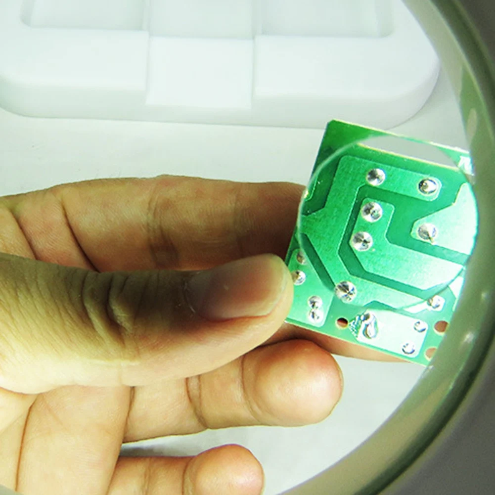 5X/10X40 светодиодных фонарей увеличительное стекло лупа с подсветкой для