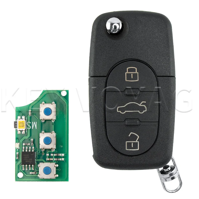 

Ключ Voyage Smart Remote Car Key для Audi A3 A4 A6 A8 B6 ID48 Чип 433 МГц FCCID 4D0837231R Автоматический умный пульт дистанционного управления Замена ключа