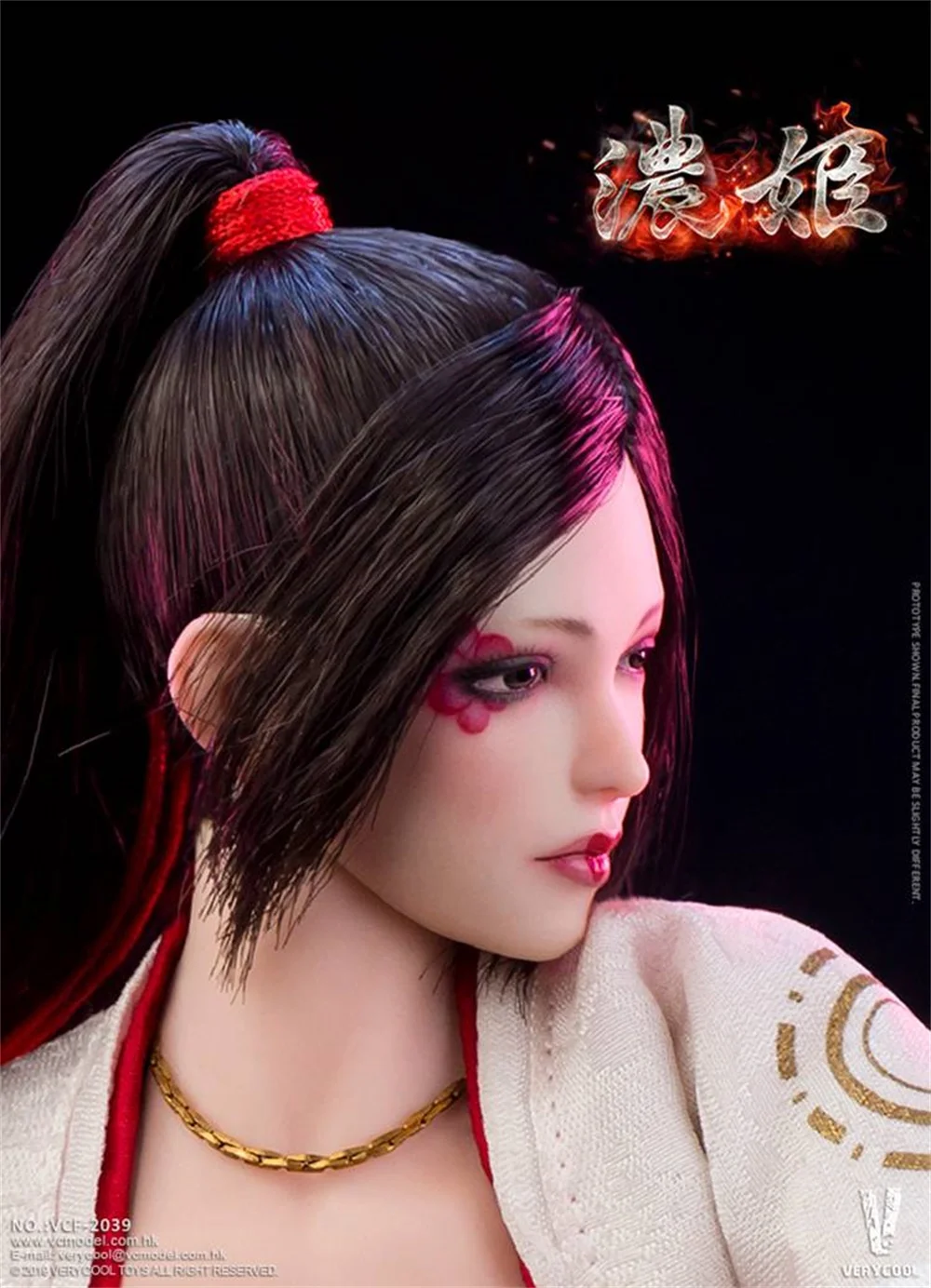 

VERYCOOL 1/6th VCF-2039 Japanese Warrior Nohime Himebu Head Sculpture With Long Hair With Under Wear Model For 12inch Body Doll